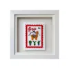 Lilly Loves Red Peru Postage Stamp Artwork In White