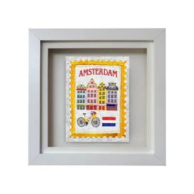Lilly Loves White Amsterdam Stamp Embroidery