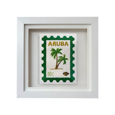 Lilly Loves White Aruba Embroidered Stamp Artwork