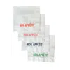 Lilly Loves White Bon Appetit Embroidered Napkins