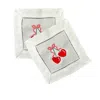 Lilly Loves White Cherry Bow Cocktail Napkins