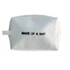 Lilly Loves White Embroidered Make Up & Shit Washbag