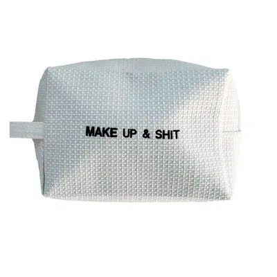 Lilly Loves White Embroidered Make Up & Shit Washbag