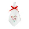 Lilly Loves White Faalala Christmas Embroidered Napkins
