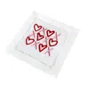 Lilly Loves White Hearts And Crosses Valentines Cocktail Napkins