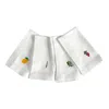 Lilly Loves White Italian Tuscan Theme Embroidered Napkins