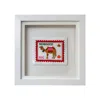 Lilly Loves White Morocco Inspired Postage Stamp Artwork In White