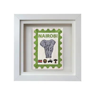Lilly Loves White Nairobi Embroidered Stap Artwork