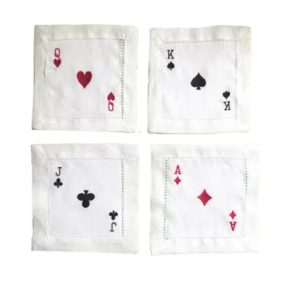 Lilly Loves White Pack Of Cards Cocktail Napkins