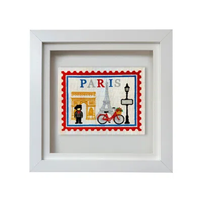 Lilly Loves White Paris Embroidered Stamp