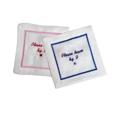 Lilly Loves White Please Leave By Nine Cocktail Napkins
