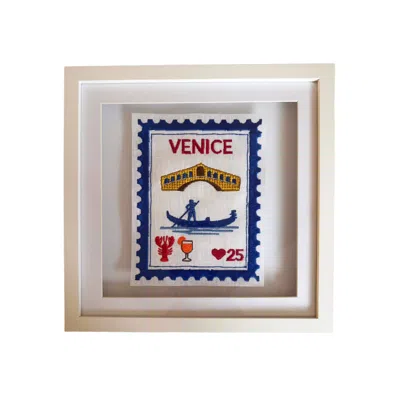Lilly Loves White Venice Embroidered Postage Stamp