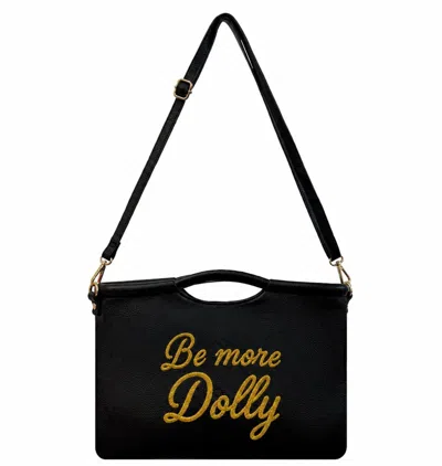Lilly Loves Women's Be More Dolly Black Vegan Leather Clutch