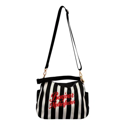 Lilly Loves Women's Black Bonjour Motherfucker Shoulder Bag