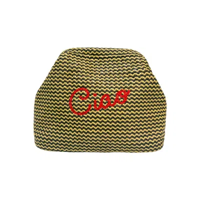 Lilly Loves Women's Black / Brown Ciao Black And Straw Pouch In Multi