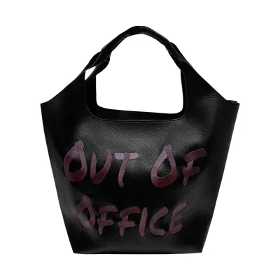 Lilly Loves Women's Black Embroidered Out Of Office Large Handbag