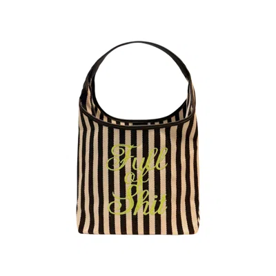 Lilly Loves Women's Black Full Of Shit Fabric Bag