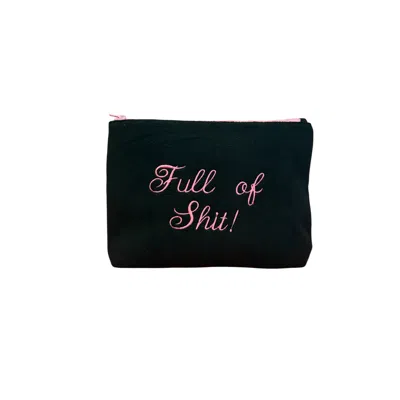Lilly Loves Women's Black Full Of Shit Make Up Bag