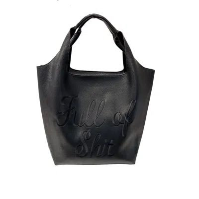 Lilly Loves Women's Black Full Of Shit Subtle Shoulder Bag