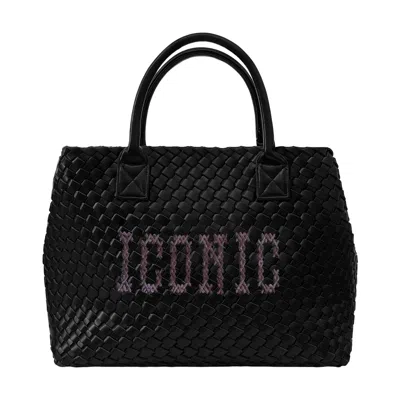 Lilly Loves Women's Black Iconic Subtle Vegan Stitched Handbag