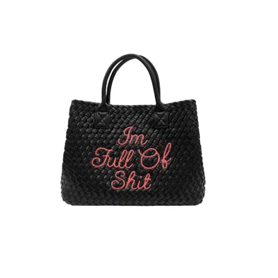 Lilly Loves Women's Black I'm Full Of Shit Vegan Bag
