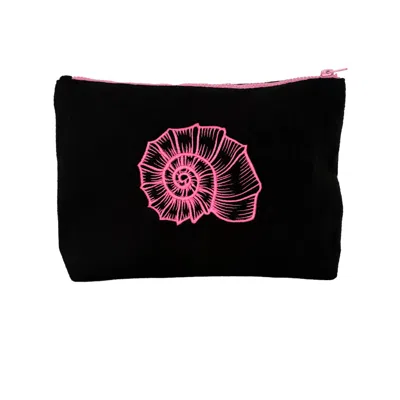 Lilly Loves Women's Black Large Shell Cosmetic Bag