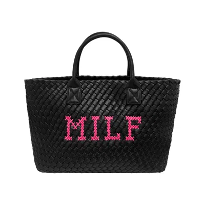 Lilly Loves Women's Black M I L F Vegan Bag