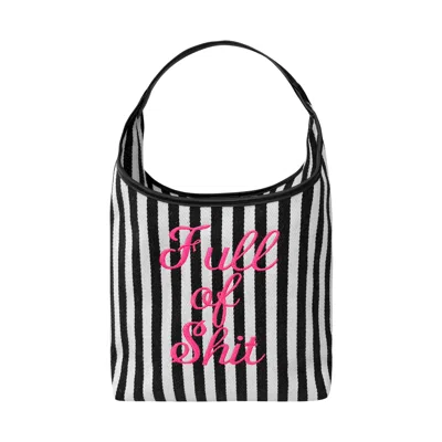 Lilly Loves Women's Black Neon Pink Full Of Shit Bag