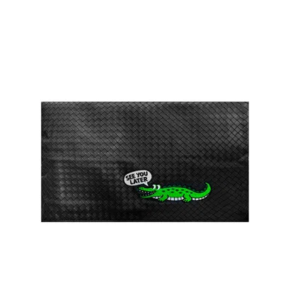 Lilly Loves Women's Black See You Later Alligator Oversized Folded Clutch Bag