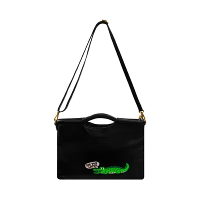 Lilly Loves Women's Black See You Later Alligator Small Clutch