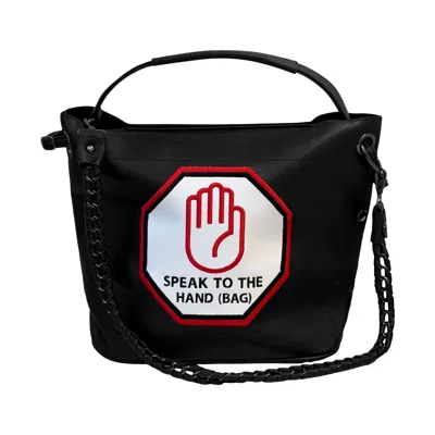 Lilly Loves Women's Black Speak To The Handbag Chain Bag