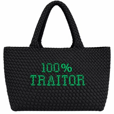 Lilly Loves Women's Black Traitor Embroidered Bag