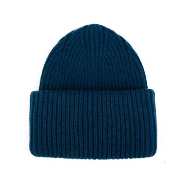 Lilly Loves Women's Blue Navy Chunky Beanie Hat