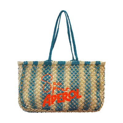 Lilly Loves Women's Blue Sac Pour Aperol Jute Bag