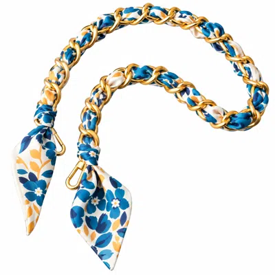 Lilly Loves Women's Blue Soulful Sandy Scarf Metal Strap