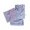 Lilly Loves Women's Blue Striped Pyjamas Short Set