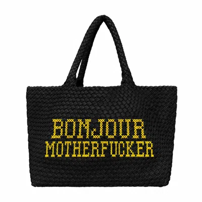 Lilly Loves Women's Bonjour Motherfucker Black Handbag