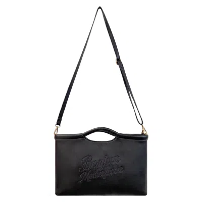 Lilly Loves Women's Bonjour Motherfucker Black Vegan Leather Clutch