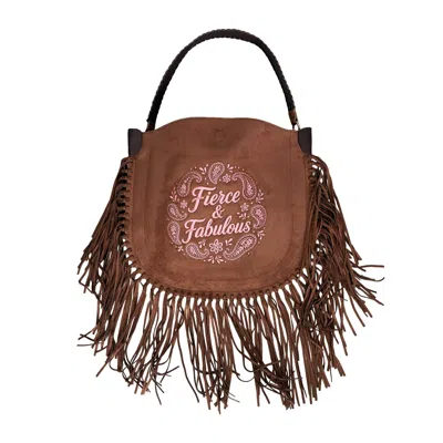 Lilly Loves Women's Brown Fierce & Fabulous Paisley Chocolate Tassel Handbag