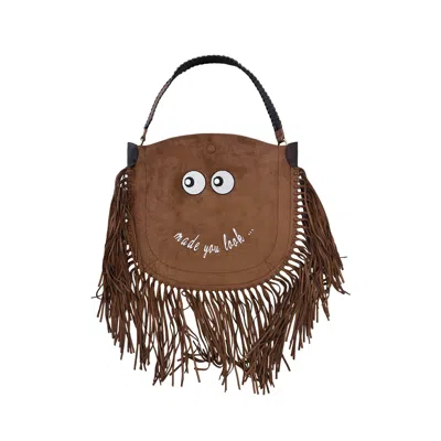 Lilly Loves Women's Brown Suede Made You Look Tan Tassel Handbag