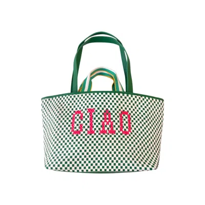 Lilly Loves Women's Ciao Green Embroidered Bag