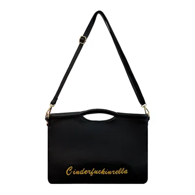 Lilly Loves Women's Cinderfuckinrella Black Vegan Leather Clutch