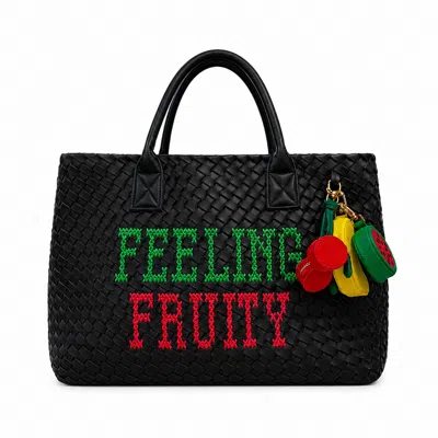 Lilly Loves Women's Feeling Fruity Vegan Black Handbag