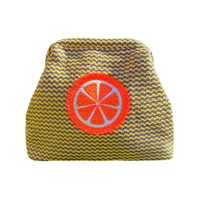 Lilly Loves Women's Fluffy Orange Beach Clutch Bag