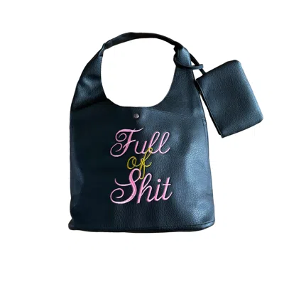 Lilly Loves Women's Full Of Shit Black Bucket Bag