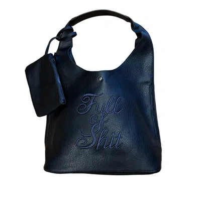 Lilly Loves Women's Full Of Shit Black On Black Shoulder Bag