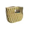 Lilly Loves Women's Gold Metallic Straw Clutch Bag