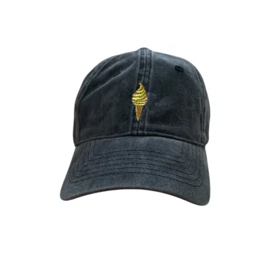 Lilly Loves Women's Green Black Ice Cream Embroidered Cap