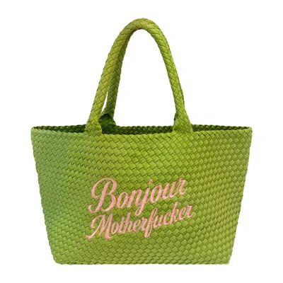 Lilly Loves Women's Green Bonjour Motherfucker Green Handbag