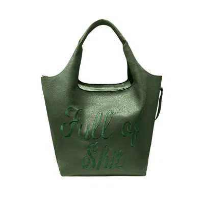 Lilly Loves Women's Green Full Of Shit Emerald Shoulder Bag